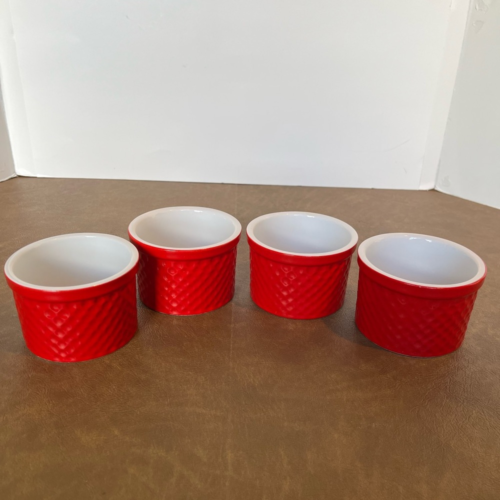 Set of 4 Crate&Barrel Mini Stoneware Kitchen Bowls